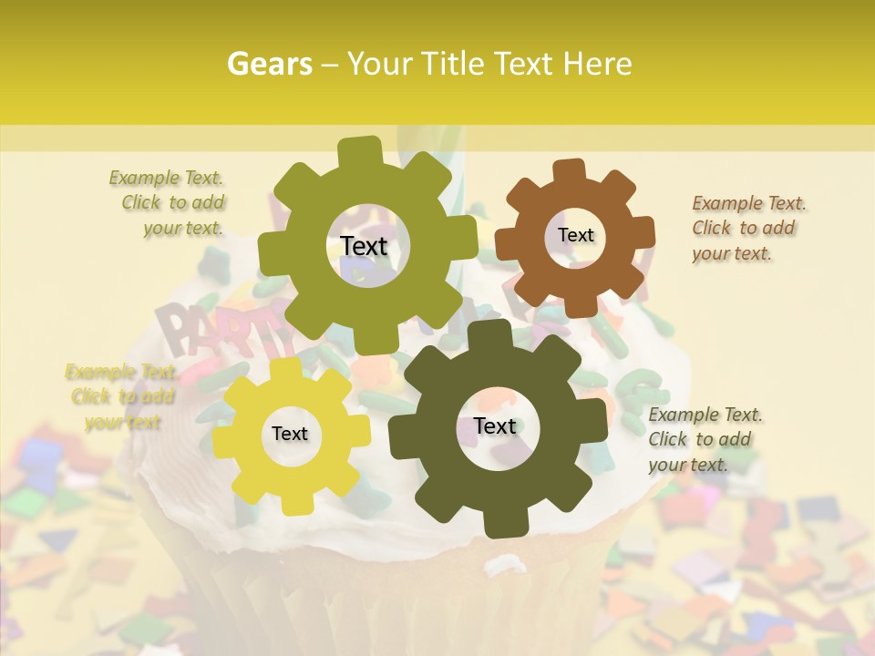 Confetti Candle Food PowerPoint Template