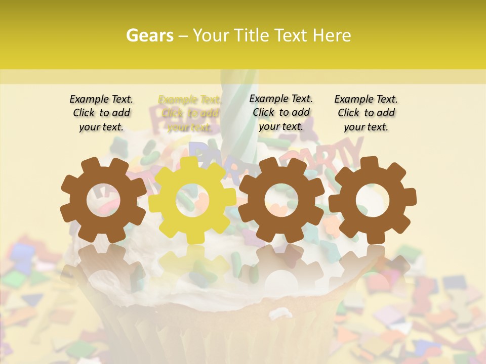 Confetti Candle Food PowerPoint Template