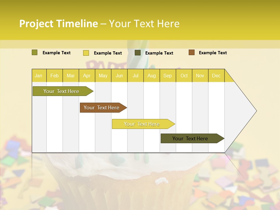 Confetti Candle Food PowerPoint Template