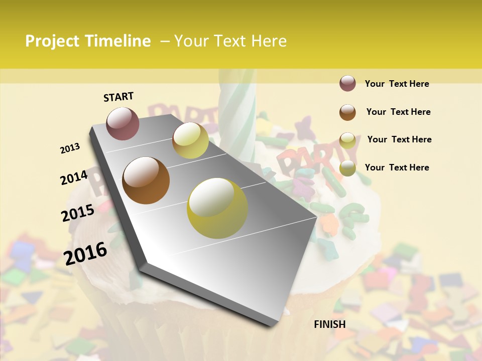 Confetti Candle Food PowerPoint Template