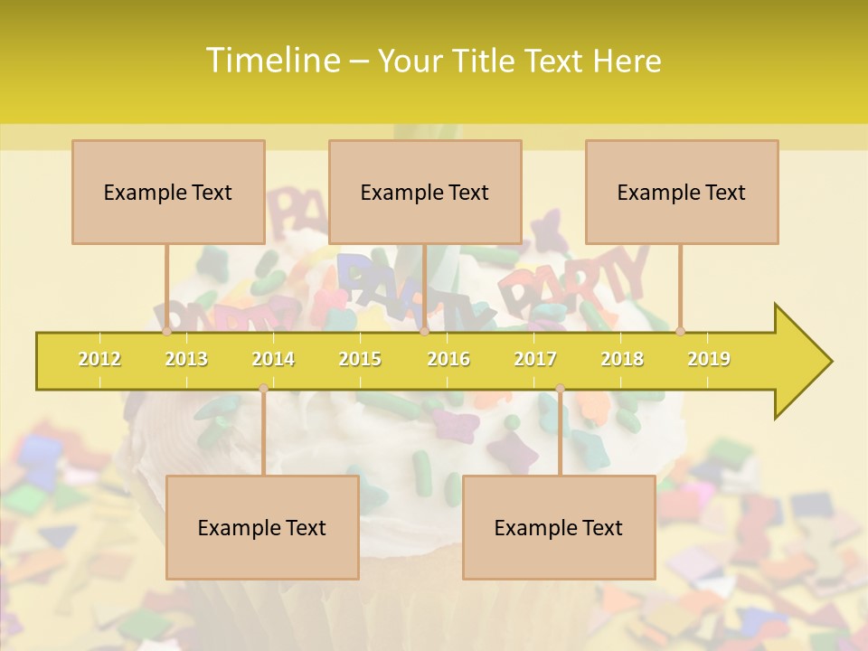 Confetti Candle Food PowerPoint Template