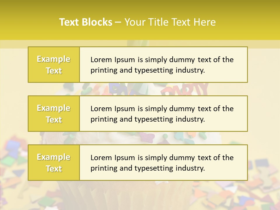 Confetti Candle Food PowerPoint Template