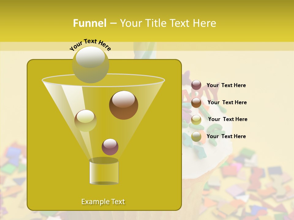 Confetti Candle Food PowerPoint Template