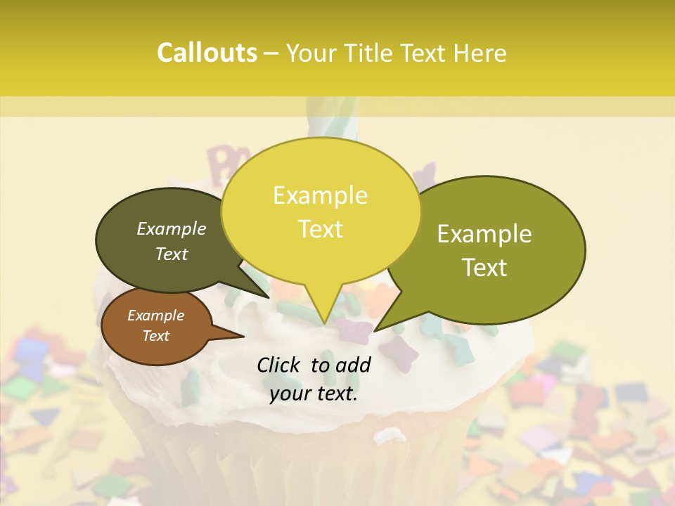 Confetti Candle Food PowerPoint Template