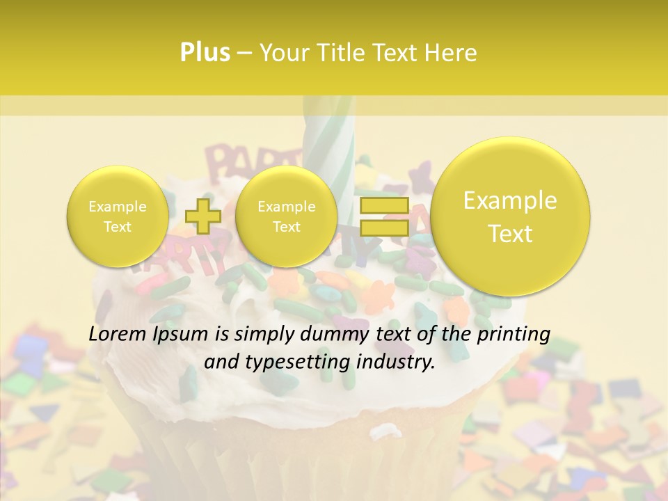 Confetti Candle Food PowerPoint Template