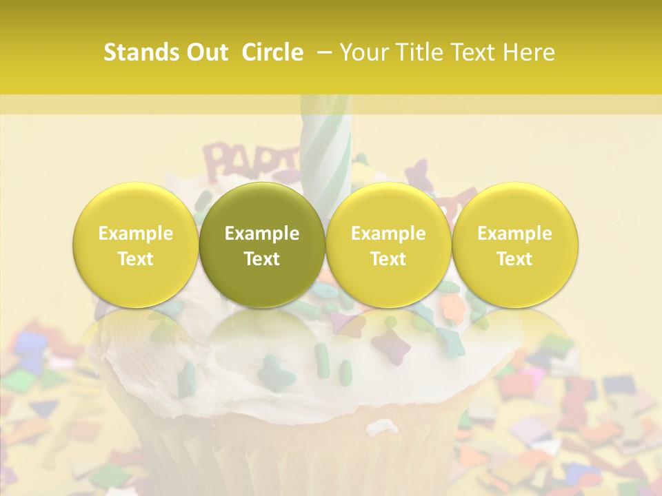 Confetti Candle Food PowerPoint Template