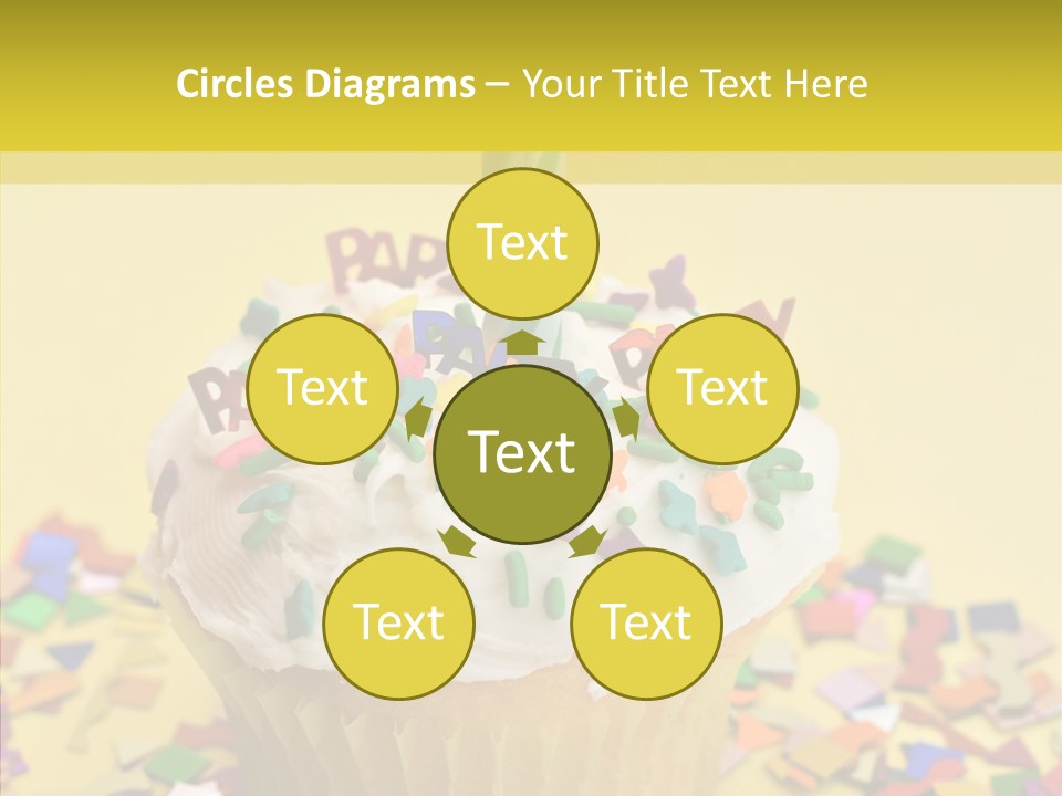 Confetti Candle Food PowerPoint Template