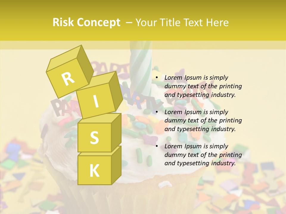 Confetti Candle Food PowerPoint Template