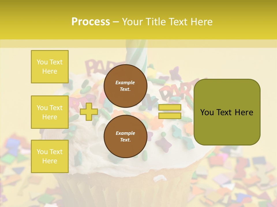 Confetti Candle Food PowerPoint Template