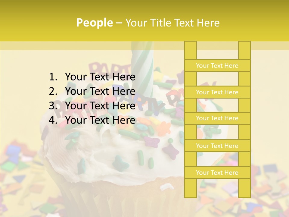 Confetti Candle Food PowerPoint Template