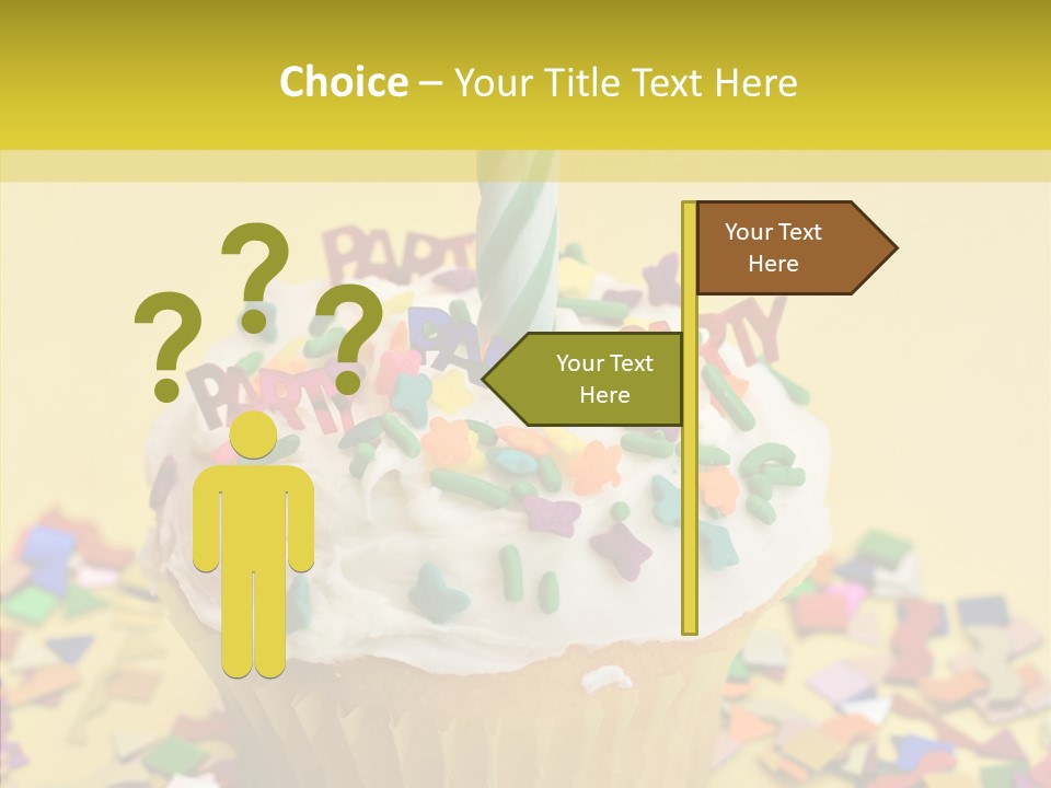 Confetti Candle Food PowerPoint Template