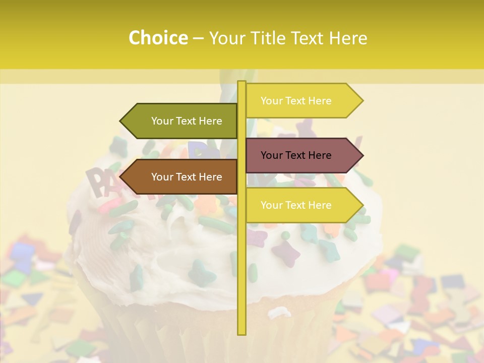 Confetti Candle Food PowerPoint Template