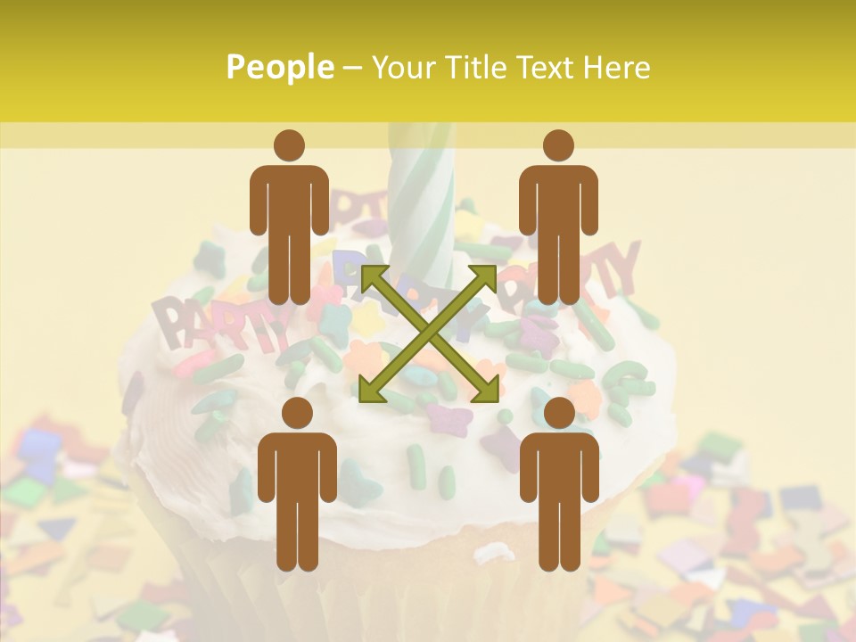 Confetti Candle Food PowerPoint Template