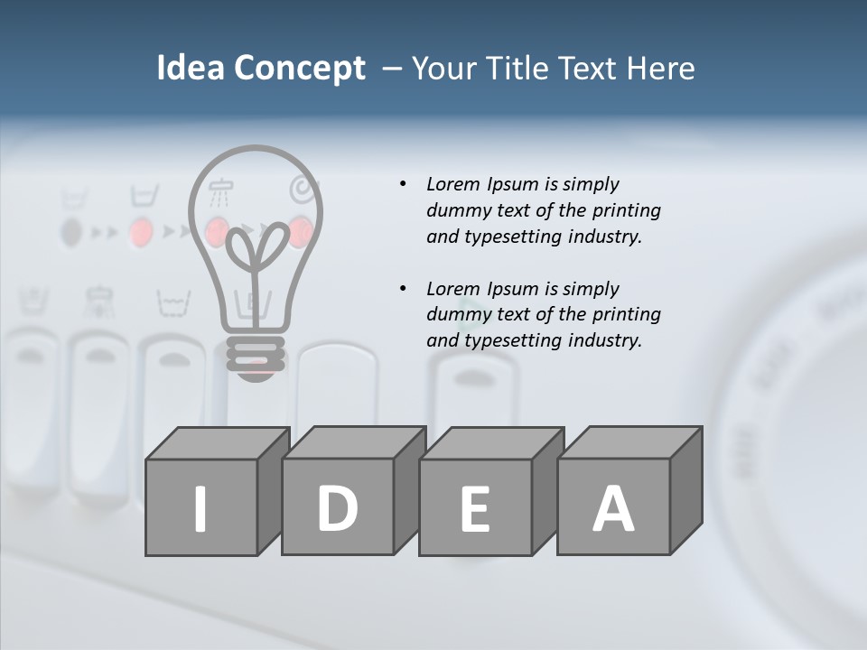 Clothes Machine Appliance PowerPoint Template