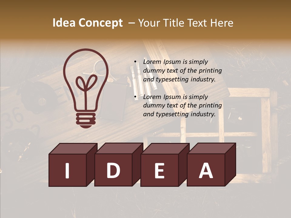 Box Death Wooden PowerPoint Template