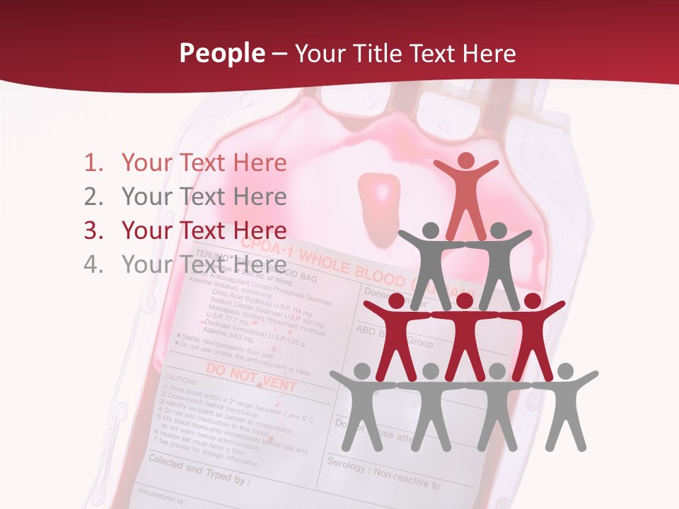 Donate Plastic Human PowerPoint Template