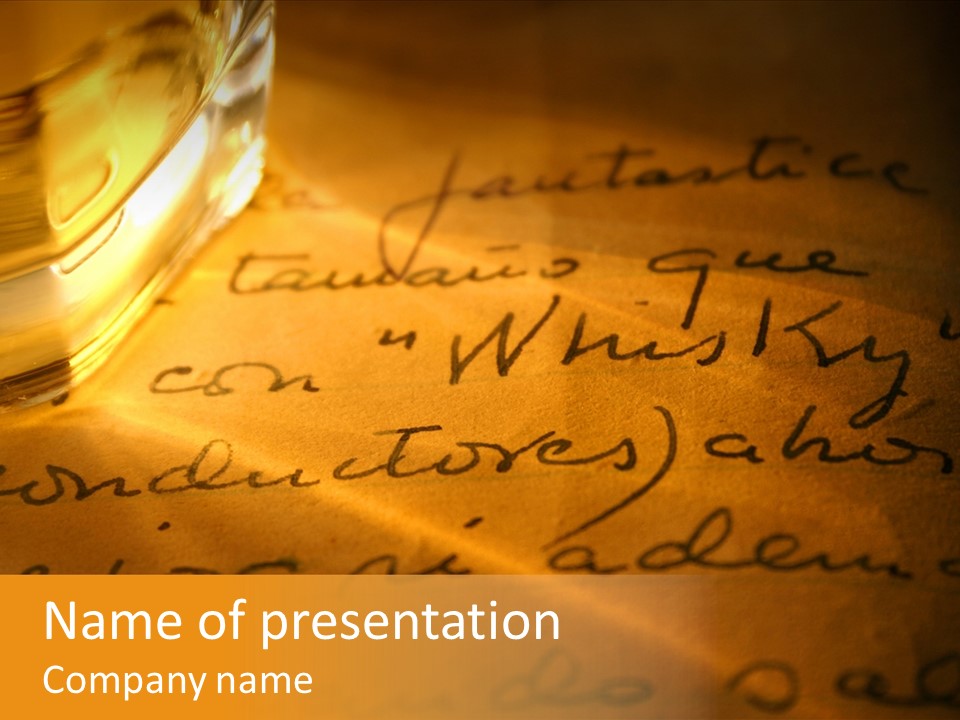 Vintage Handwriting Scotland PowerPoint Template