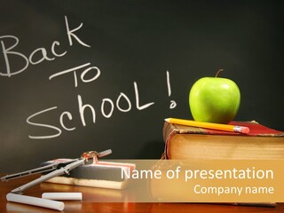 Green Slate Board PowerPoint Template