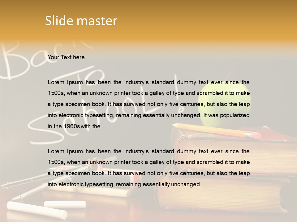 Green Slate Board PowerPoint Template