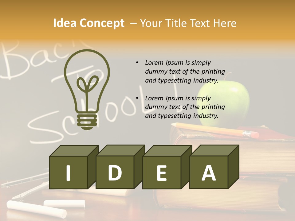 Green Slate Board PowerPoint Template