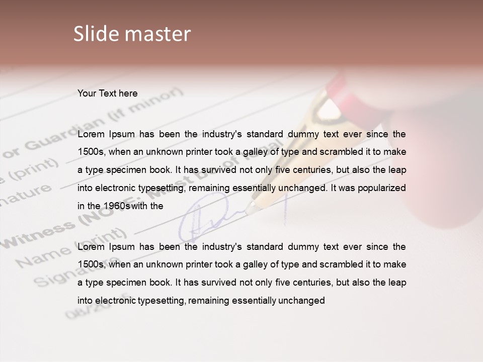 Model Register Sit PowerPoint Template