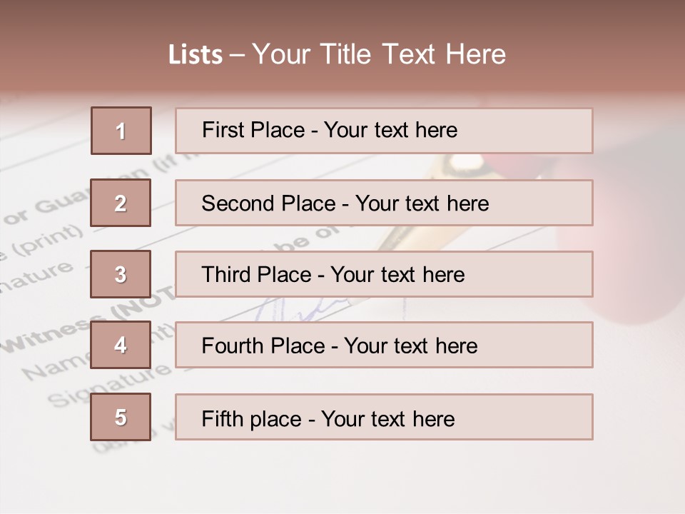 Model Register Sit PowerPoint Template