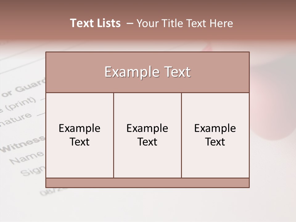 Model Register Sit PowerPoint Template