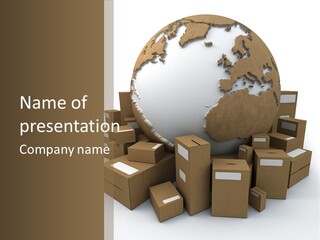Planet Delivering Handle PowerPoint Template