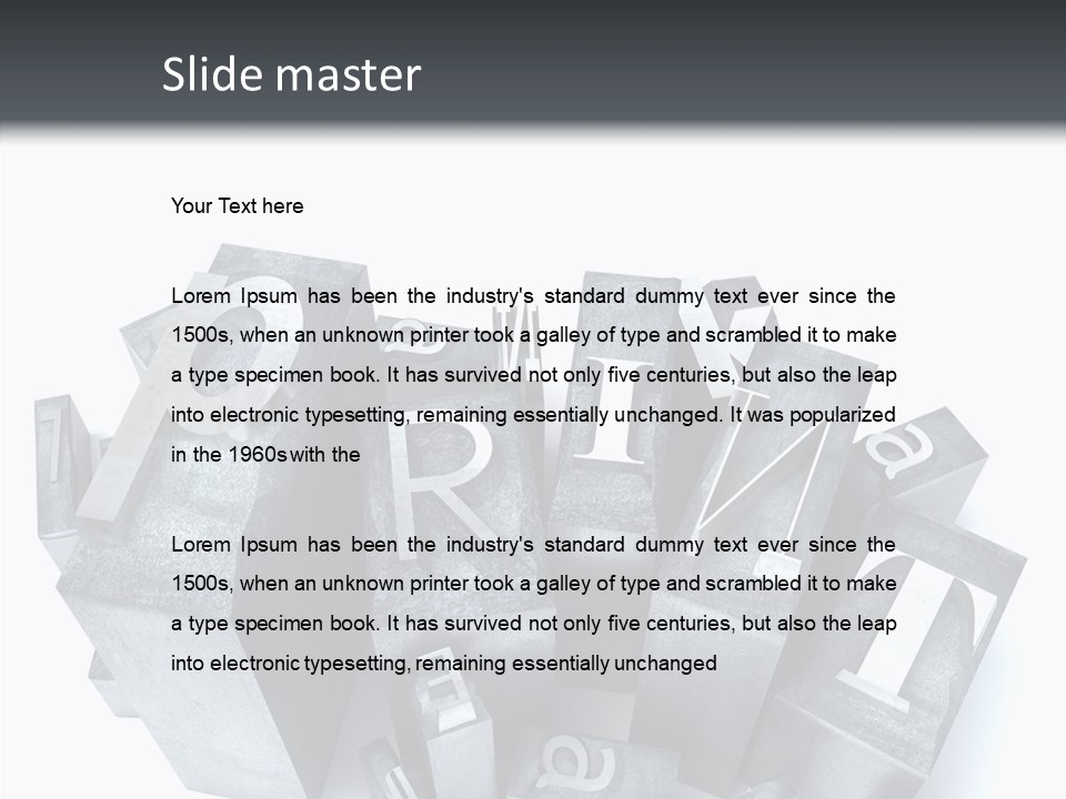 Font Old Characters PowerPoint Template