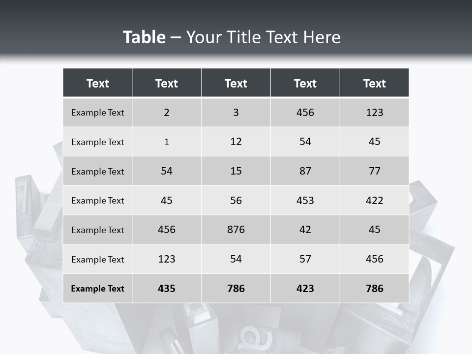 Font Old Characters PowerPoint Template