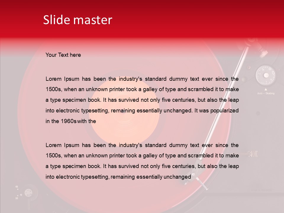 Nightclub Scratch Vinyl PowerPoint Template