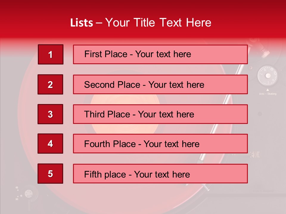 Nightclub Scratch Vinyl PowerPoint Template