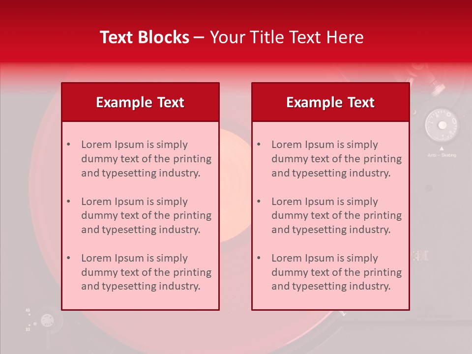 Nightclub Scratch Vinyl PowerPoint Template