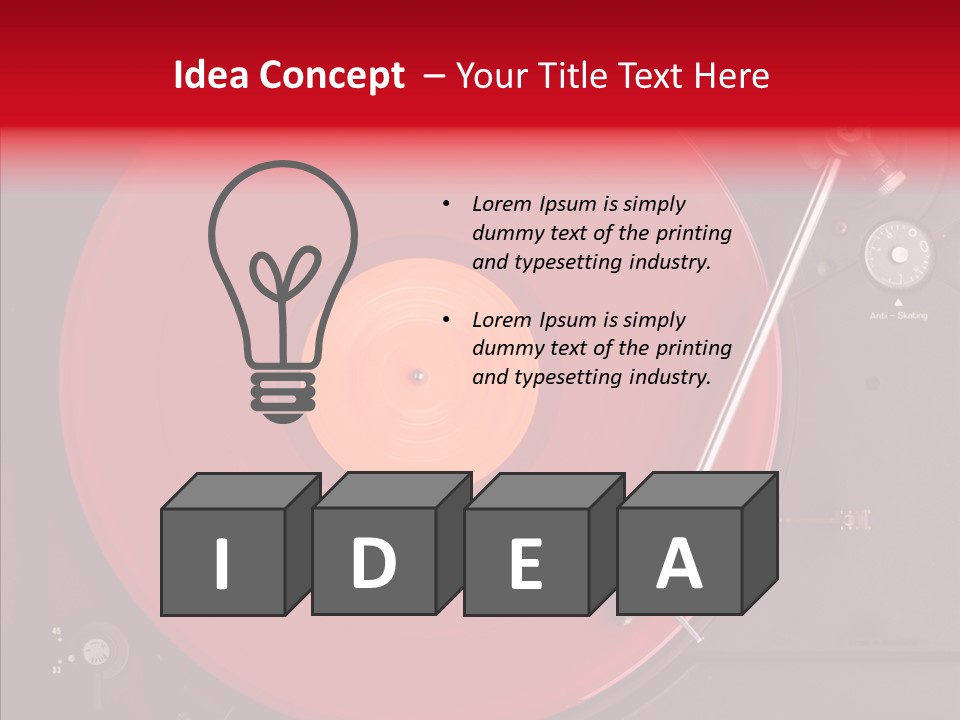 Nightclub Scratch Vinyl PowerPoint Template