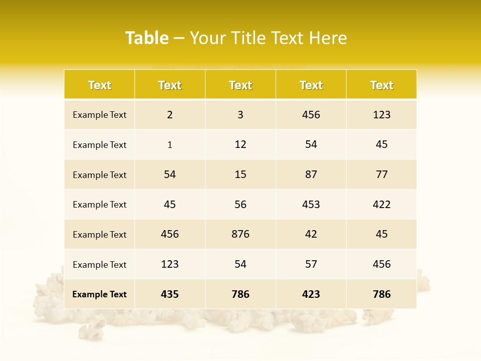 Healthy Yellow Flavor PowerPoint Template
