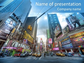 New York Square PowerPoint Template