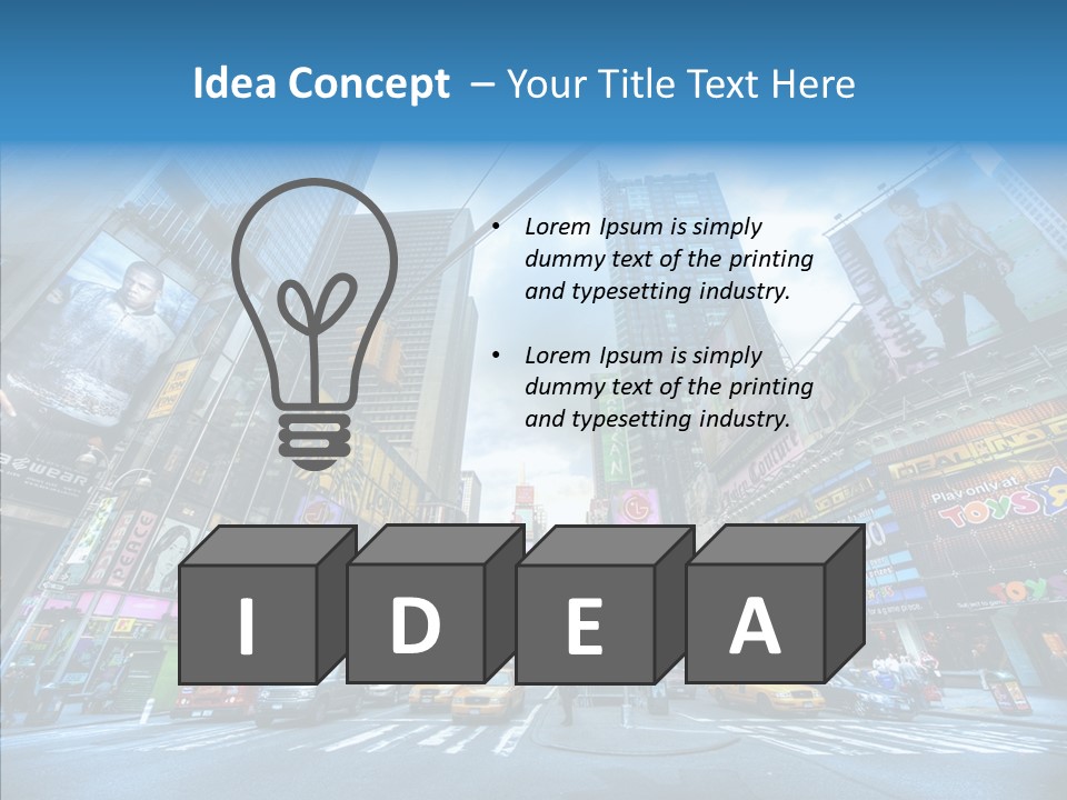 New York Square PowerPoint Template