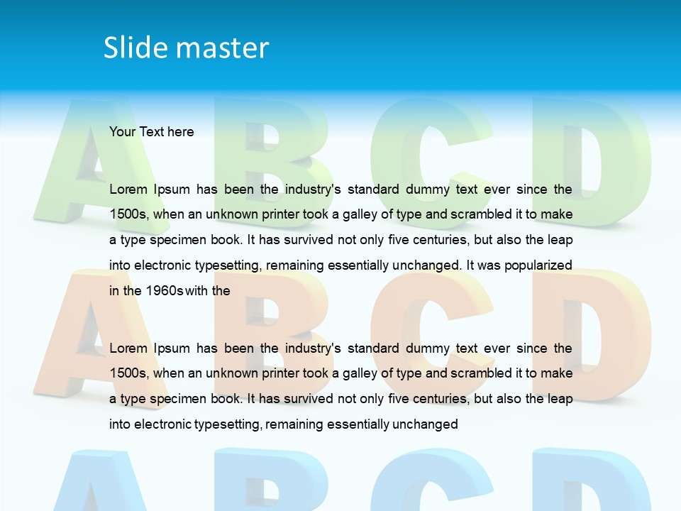 Nobody Little Letter PowerPoint Template