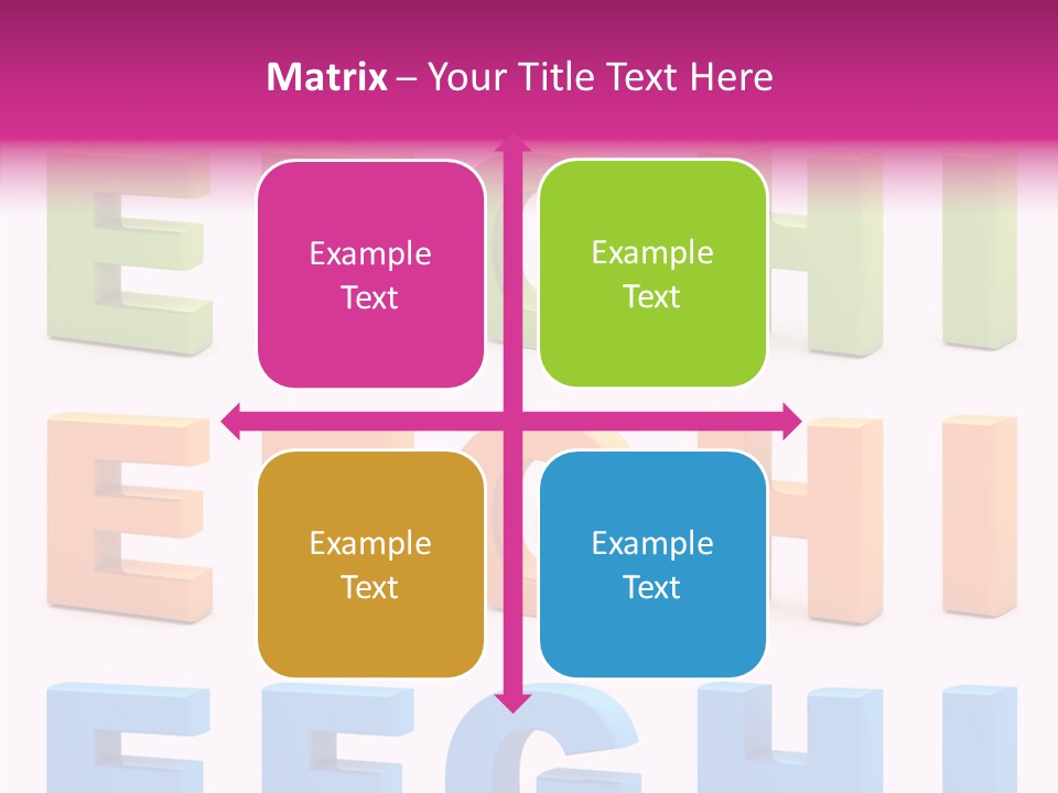 Alphabetical Standing Alphabet PowerPoint Template