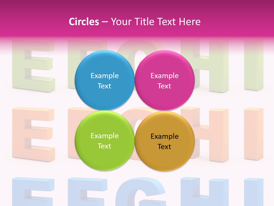 Alphabetical Standing Alphabet PowerPoint Template
