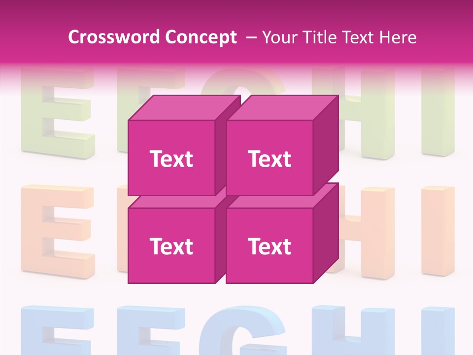 Alphabetical Standing Alphabet PowerPoint Template