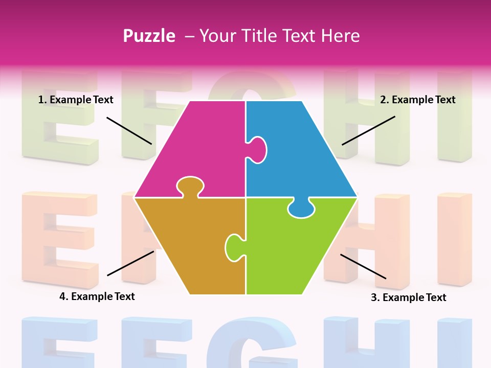 Alphabetical Standing Alphabet PowerPoint Template