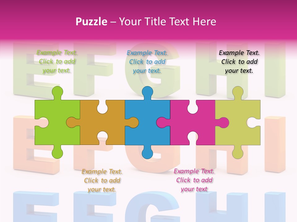 Alphabetical Standing Alphabet PowerPoint Template