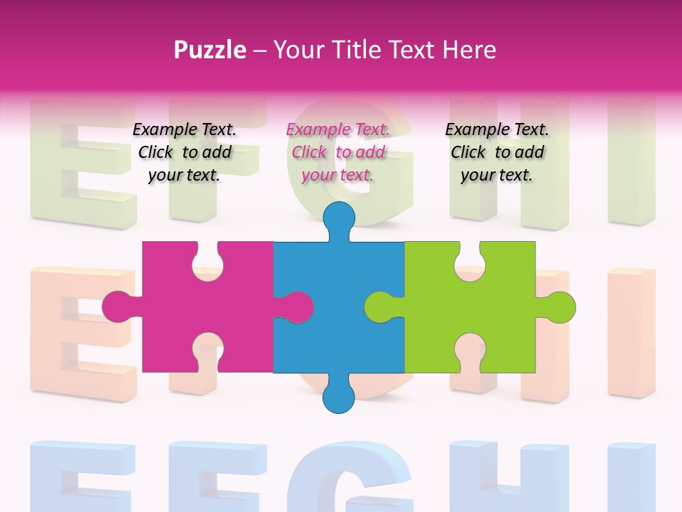 Alphabetical Standing Alphabet PowerPoint Template