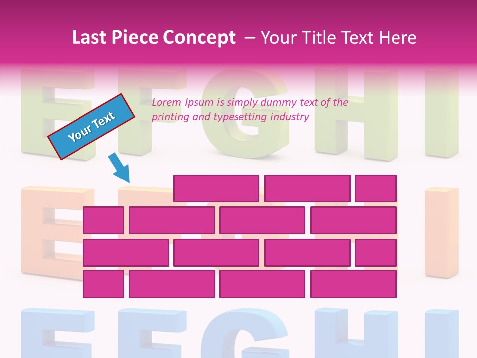 Alphabetical Standing Alphabet PowerPoint Template