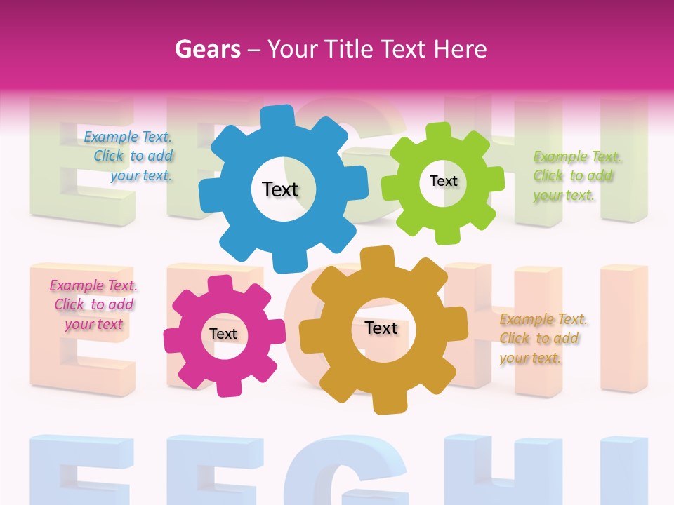 Alphabetical Standing Alphabet PowerPoint Template