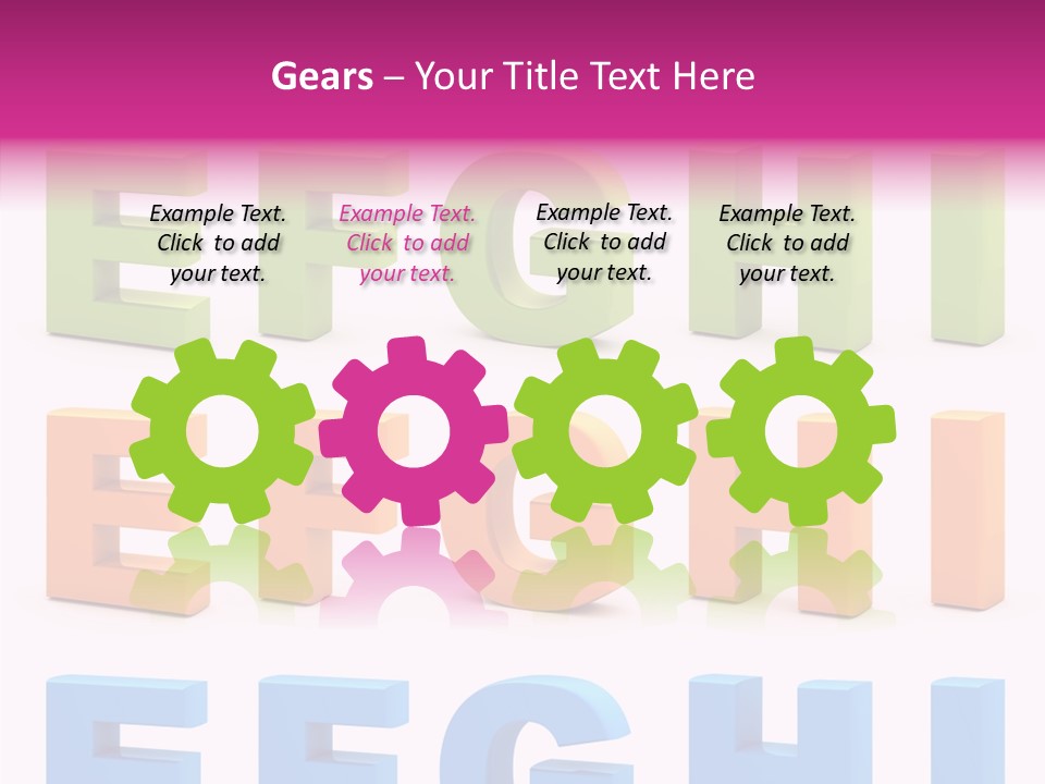 Alphabetical Standing Alphabet PowerPoint Template