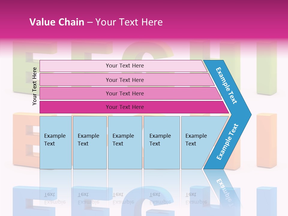 Alphabetical Standing Alphabet PowerPoint Template