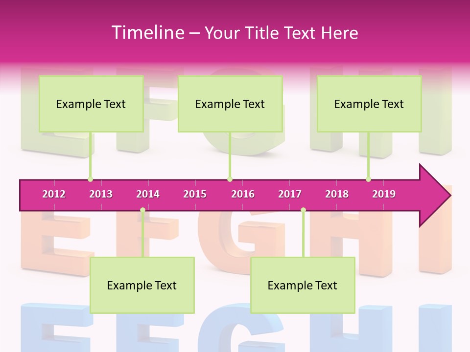 Alphabetical Standing Alphabet PowerPoint Template