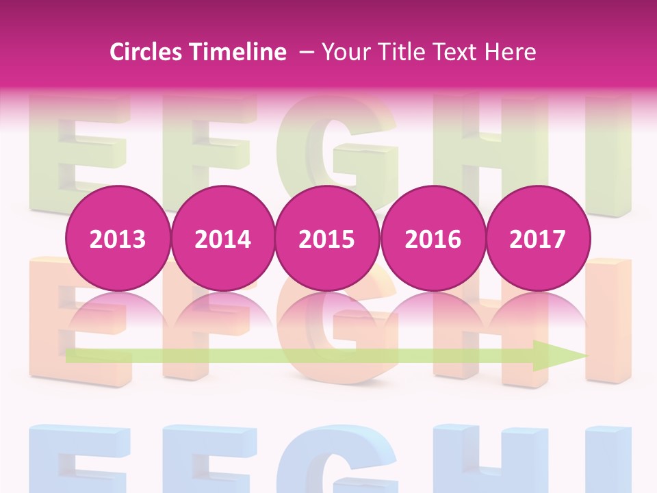Alphabetical Standing Alphabet PowerPoint Template